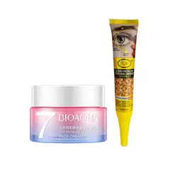 BIOAQUA - Crema Aclaradora e Hidratante V7 + Suero Facial con Acido Hialuronico