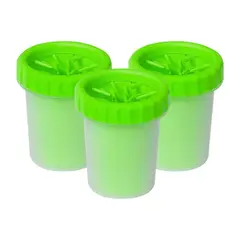 GENERICO - 3 Limpiador portátil de silicona para mascotas Verde