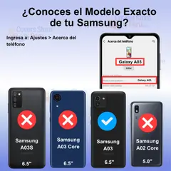 GENERICO - Funda Case para Samsung A03 Jelly Pearl Rojo Antishock Resistente