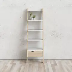 TU MESITA - Estante Vitange Ivana 1 Cajón Blanco cRoble