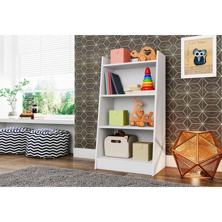 Estante Infantil Carlota 4 Repisas 53x100x365 cm Blanco