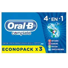 ORAL B - Pasta dental complete 4en1 66ml x3 unidades