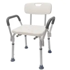 GENERICO - Silla ducha aluminio con brazos