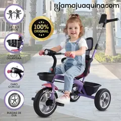 DOUX BEBE - Triciclo Guiador para Niños «ROSE» Edición Limitada Purple