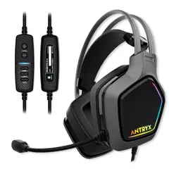 ANTRYX - AUDIFONO CON MICROFONO ENIGMA SE GRAY 7.1 VIRTUAL VIBRADOR USB