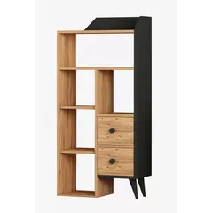 TU MESITA - Librero Moderno Vallejo con repisas 2 cajones