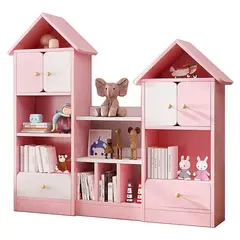 GENERICO - Librero Estante Infantil Armado Casa Selves Rosa - Gaudi