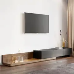 TU MESITA - Mesa para TV Extensible Carolina color NegroMacadamia