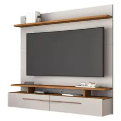 TU MESITA - Mueble para TV flotante 2 cajones Argos color Blanco/Duna