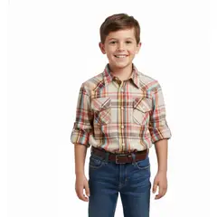 GENERICO - CAMISA NIÑO MANGA LARGA BEIGE MANDALAY KNITS