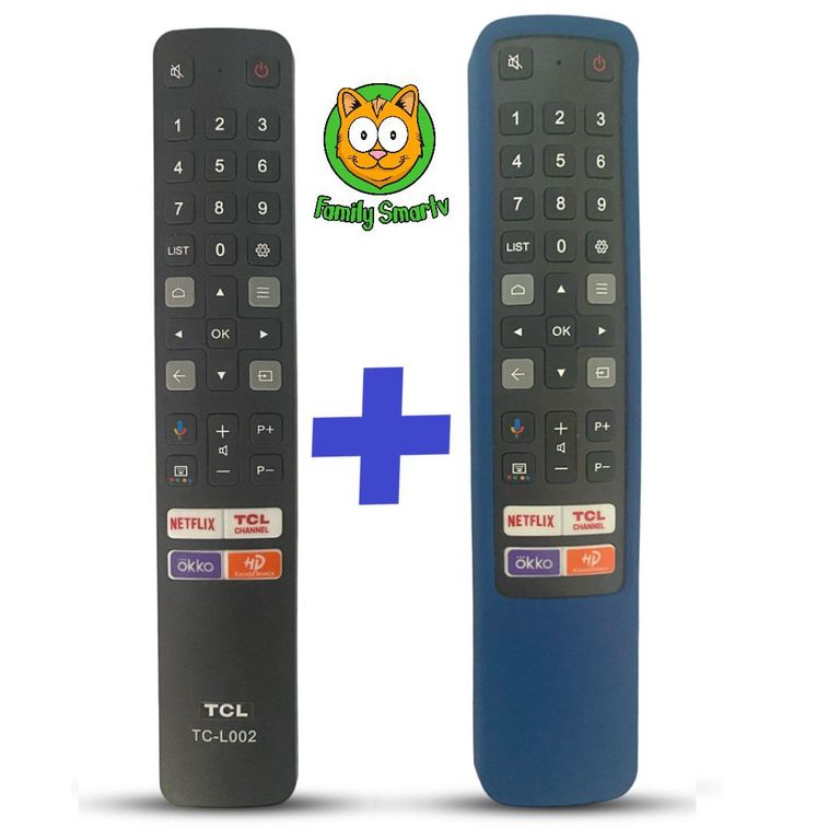 Control Remoto Tcl Generico Smart Modelo FMR8 + Funda Azul
