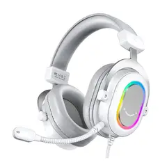 FIFINE - - Audífono Ampligame H6 RGB Sonido 7.1 - Blanco