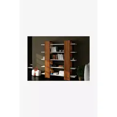 TU MESITA - Estante moderno 5 repisas Aparicio color BlancoMarrón