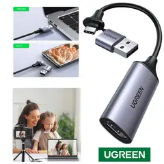 UGREEN - Capturadora de Video Usb 3.0 Hdmi Capture 4k 2 en 1 tipo c usb
