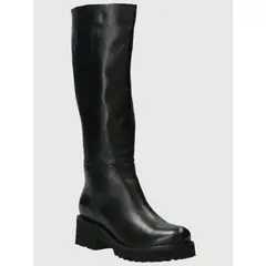 HUSH PUPPIES - Bota Negra Casual Mujer en Cuero con Plataforma 5 cm
