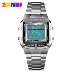 SKMEI - Reloj 1381 Plateado Correa Acero_.