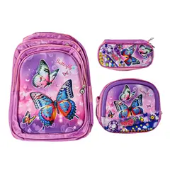 GENERICO - Mochila Escolar en Alto Relieve 3 en 1