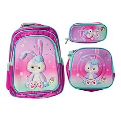 GENERICO - Mochila Escolar en Alto Relieve 3 en 1