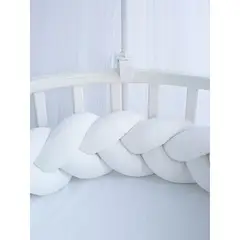 GENERICO - Terciopelo, trenza protector de cuna 4 metros terciopelo