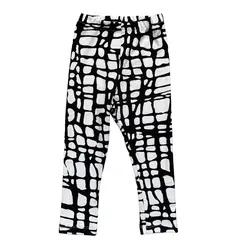 RED CARROT - Pantalon negro y blanco de algodon pima