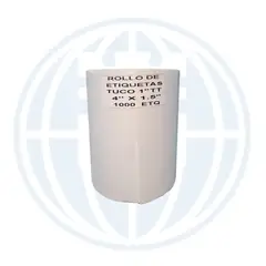 LIONTEC - Rollo de Etiquetas Adhesivas TD 4"x1.5", 1000 ETQ. x 1 COL.