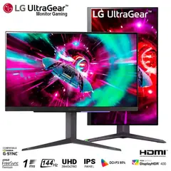 LG - Monitor 4K 27GR93U-B gaming IPS 1ms 144Hz G-Sync FreeSync Premium