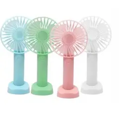 GENERICO - VENTILADOR DE MANO RECARGABLE SOPORTE BASE CELULAR COLORES