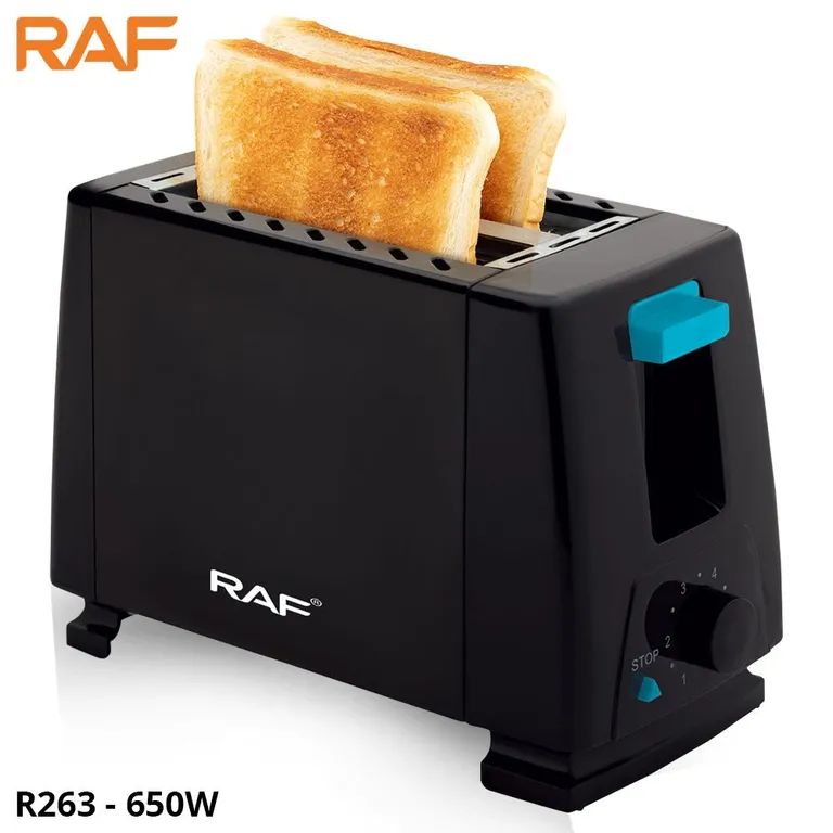 RAF Tostador de Pan Practico Hasta 2Rebanadas a la Vez 650Watts