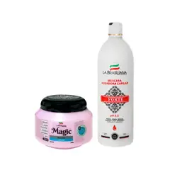 LA BRASILIANA - Shampoo Tre 3En1 Sin Sal + Mascara Alisadora Forte 500Ml