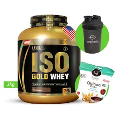 LEVEL PRO - Iso Gold whey 3kg Chocolate + regalos