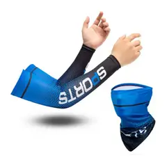 GENERICO - Mangas y Bandana Deportivas SET 2 en 1 Protección Solar con filtro UV