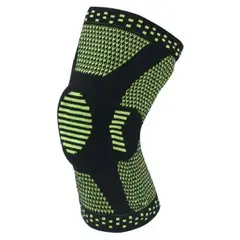 GENERICO - Rodillera con gel de silicona y doble varilla lateral - Verde Talla L