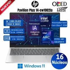 HP - Laptop Pavilion Plus 14-ew1002la 14” 2.8K OLED, Core Ultra 7-155H, Ram 32GB, Ssd 1 TB, Win 11