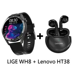 LENOVO - Audífonos Bluetooth HT38 y Reloj Inteligente Smart Watch WH8