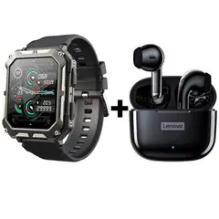 LENOVO - Audífonos Bluetooth LP40 PRO y Reloj Inteligente C20 PRO