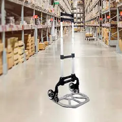 GENERICO - Coche Carreta Plegable Negro 75 Kg