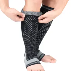 GENERICO - MEDIAS DE COMPRESION TOBILLO PIERNA - NEGRO TALLA XL