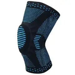 GENERICO - Rodillera con gel de silicona y doble varilla lateral - Azul Talla M