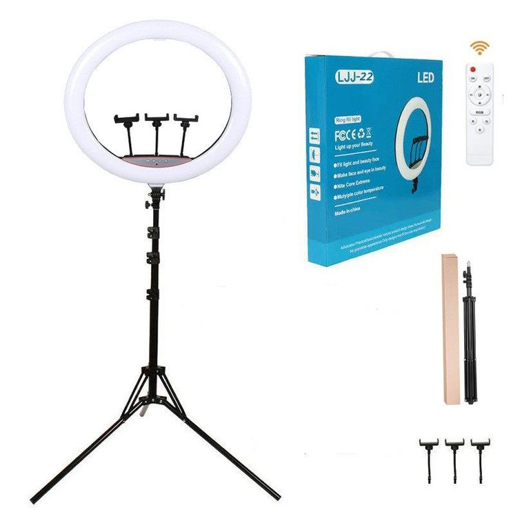 Aro Luz Led Touch 56 CM + Trípode + Control Remoto