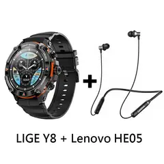 LENOVO - Audífonos Bluetooth HE05 y Reloj Inteligente Smart Watch Y8