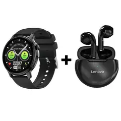 LENOVO - Audífonos Bluetooth HT38 y Reloj Inteligente Smart Watch S46
