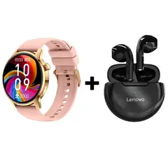 LENOVO - Audífonos Bluetooth HT38 y Reloj Inteligente Smart Watch S46