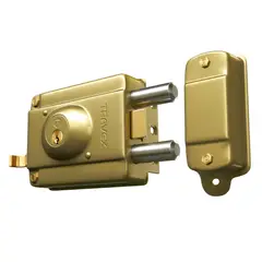 TRAVEX - Cerradura Blindada 3 Golpes Barra 240 - Dorada