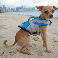 GENERICO - Flotador Chaleco Salvavidas para mascotas Azul- M