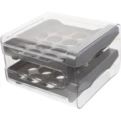 GENERICO - Recipiente Para Huevos Doble cajón Soporte Para Refrigerador