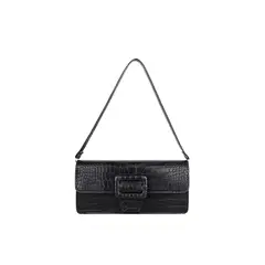 GENERICO - Makeway - Cartera diseñador de hombro cuero PU moda Tendencia-Negro