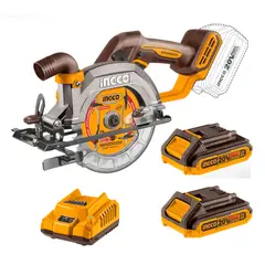 INGCO TOOLS - Sierra circular 20v 140 mm Brushless + 2 baterias y cargador Ingco