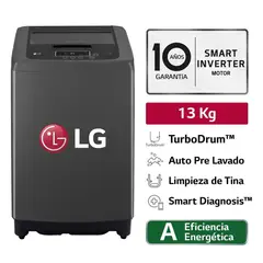 LG - Lavadora 13 KG Smart Motion WT13BPBK Negro Claro