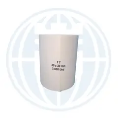 LIONTEC - Rollo de Etiquetas Adhesivas TT 30x30MM, 3000 ETIQ , 3 COL.