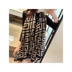 KAST PE - Bufanda Pashmina Lior Seda Diseño Geométrico Mujer